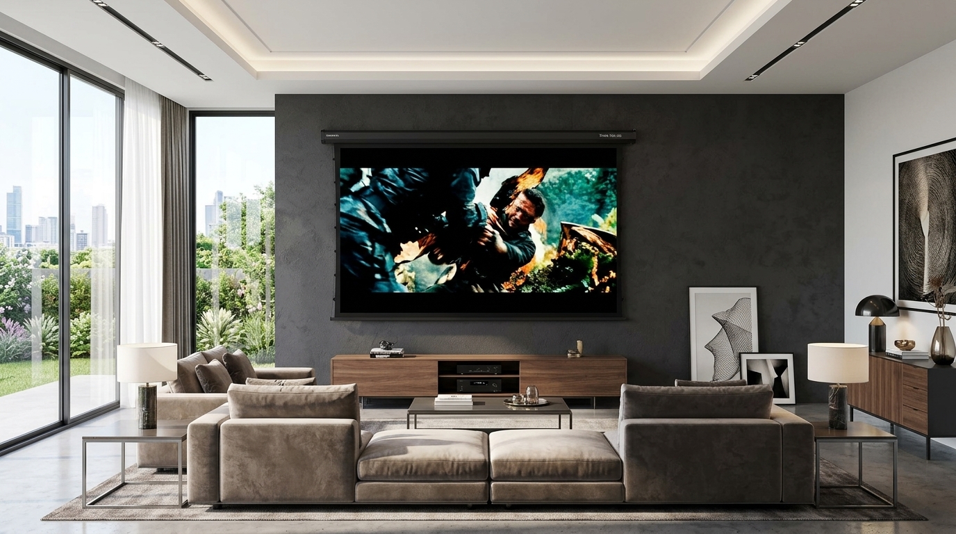 Titan TNS-100 Motorized Screen Review: 100" 1.1 Gain Reference Display